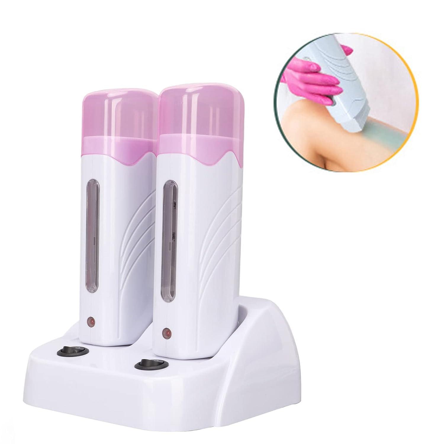 Double Depilatory Heater Portable Wax Roller Set Jelly Wax For Armpit Bikini Hair Removal
