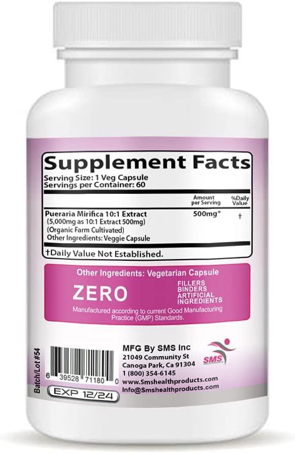 Feminizer Sex Change SMS Pueraria Mirifica 500mg Capsules Promotes Women S Health Organic