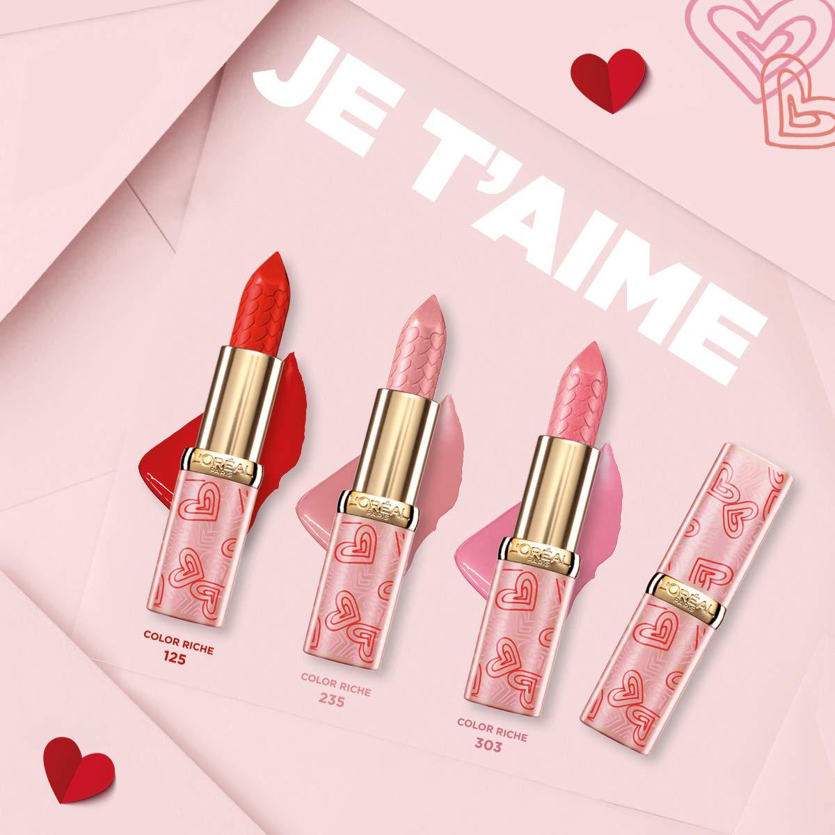 L Or Al Paris Makeup Limited Edition Je T Aime Color Riche Lipstick Nude Full Color Satin