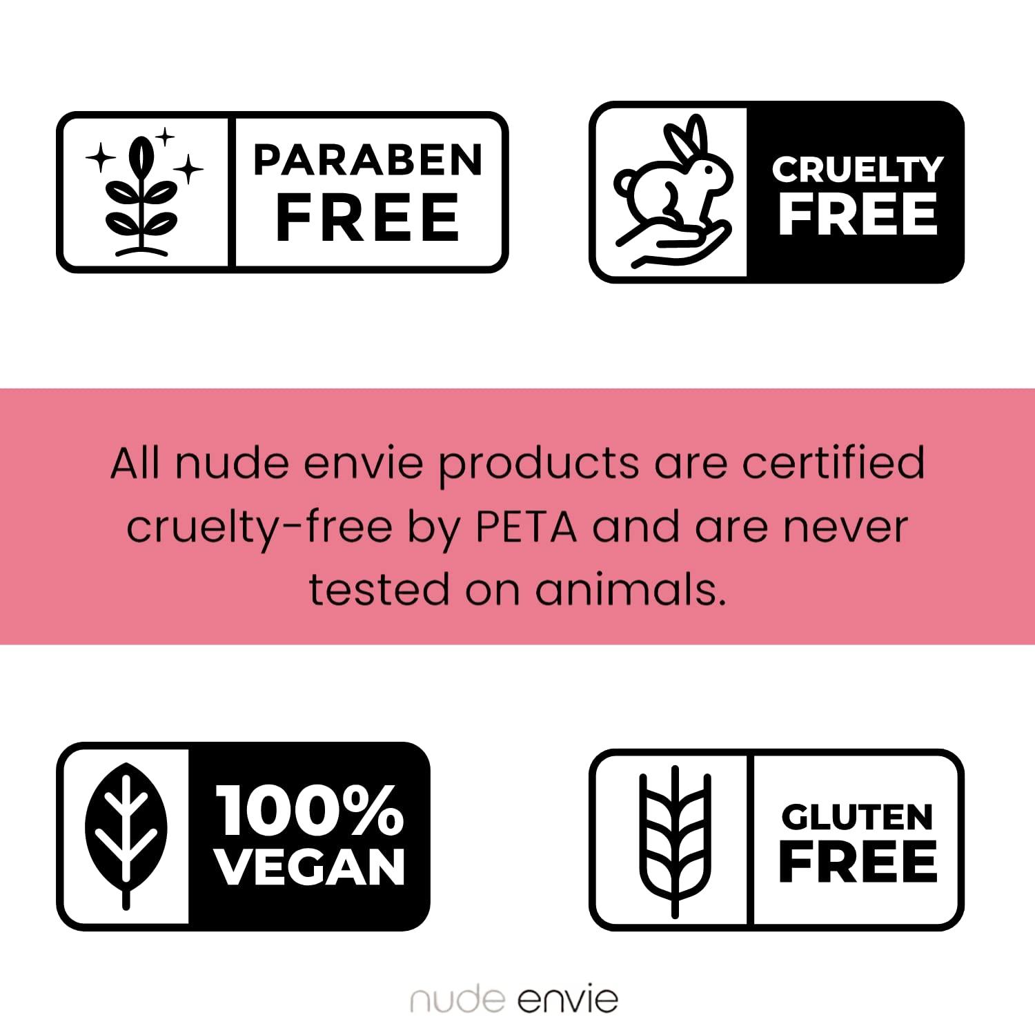 Nude Envie Cream Blush Pink With Hyaluronic Acid Certified Vegan Cruelty Free Formula For