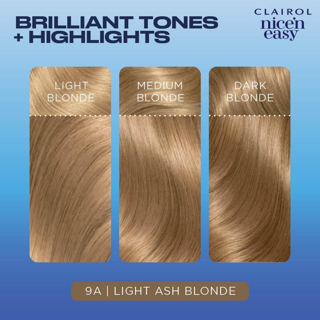 Clairol Nice N Easy Cr Me Natural Looking Oil Infused Permanent Hair Dye A Light Ash Blonde A