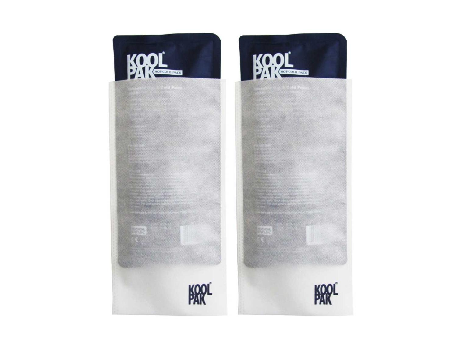 Koolpak Luxury Large Hot Cold Gel Pack With Non Woven Sleeve Twin Set White Count