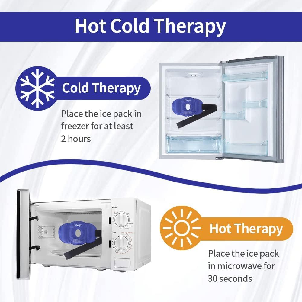Newgo Reusable Gel Knee Ice Pack Wrap For Pain Relief Hot Cold Therapy For Knee Injuries