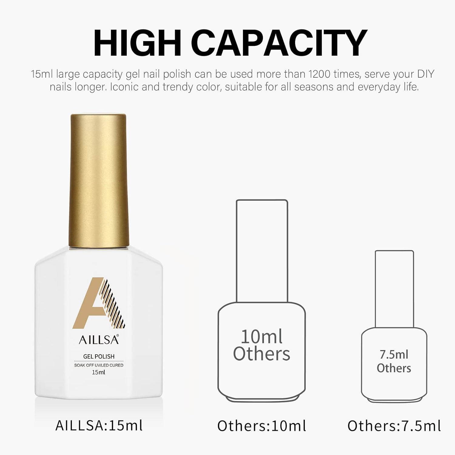 AILLSA Nude Gel Nail Polish 15 ML Pink Nude Light Varnish For Salon Home Use Buy Now With