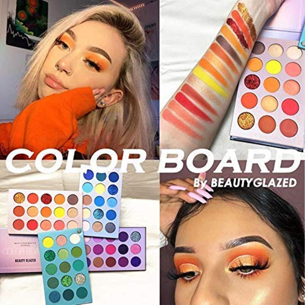 Beauty Searcher Color Eyeshadow Palette High Pigmented Glitter Matte Shades Nude Makeup