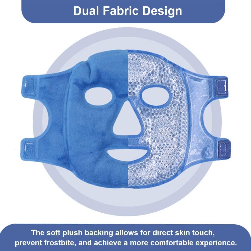 NEWGO Cooling Eye Mask Hot Cold Therapy Gel Beads Migraine Relief Puffy Eyes Sinus Pain