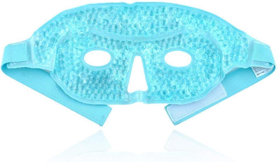 Reusable Gel Beads Ice Face Mask Hot Cold Therapy For Pain Relief Blue Facial Mask Buy Now