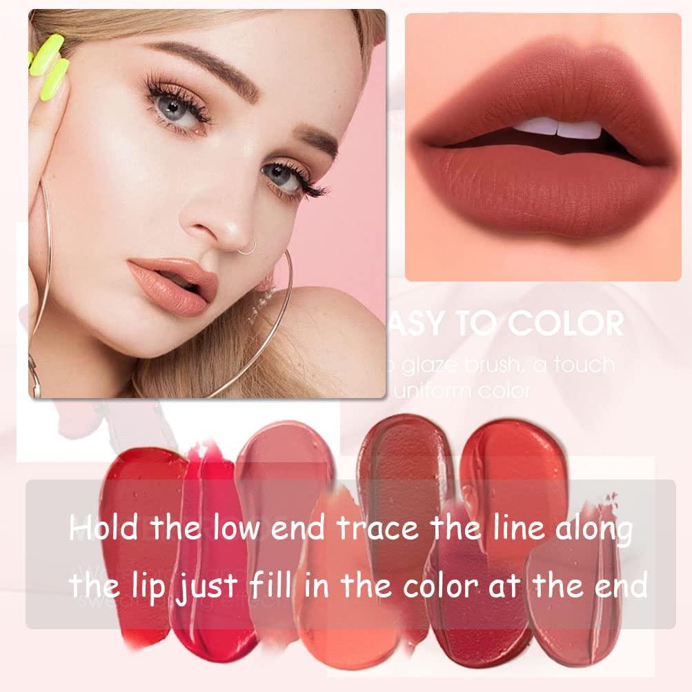 Nude Matte Liquid Lipstick Set Long Lasting Natural Lip Gloss With Moisture Waterproof Non