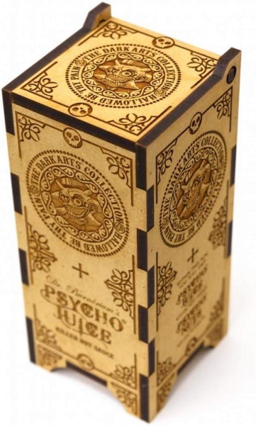 Psycho Juice Dark Arts Wooden Chilli Sauce Nuts Gift Set Hot Mustard Sauce Ml