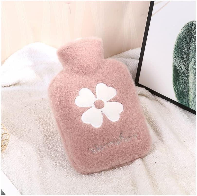 Wearable Hot Water Bottle With Cover 500ML Mini Hot Water Bottle In Pink Ideal Gift For