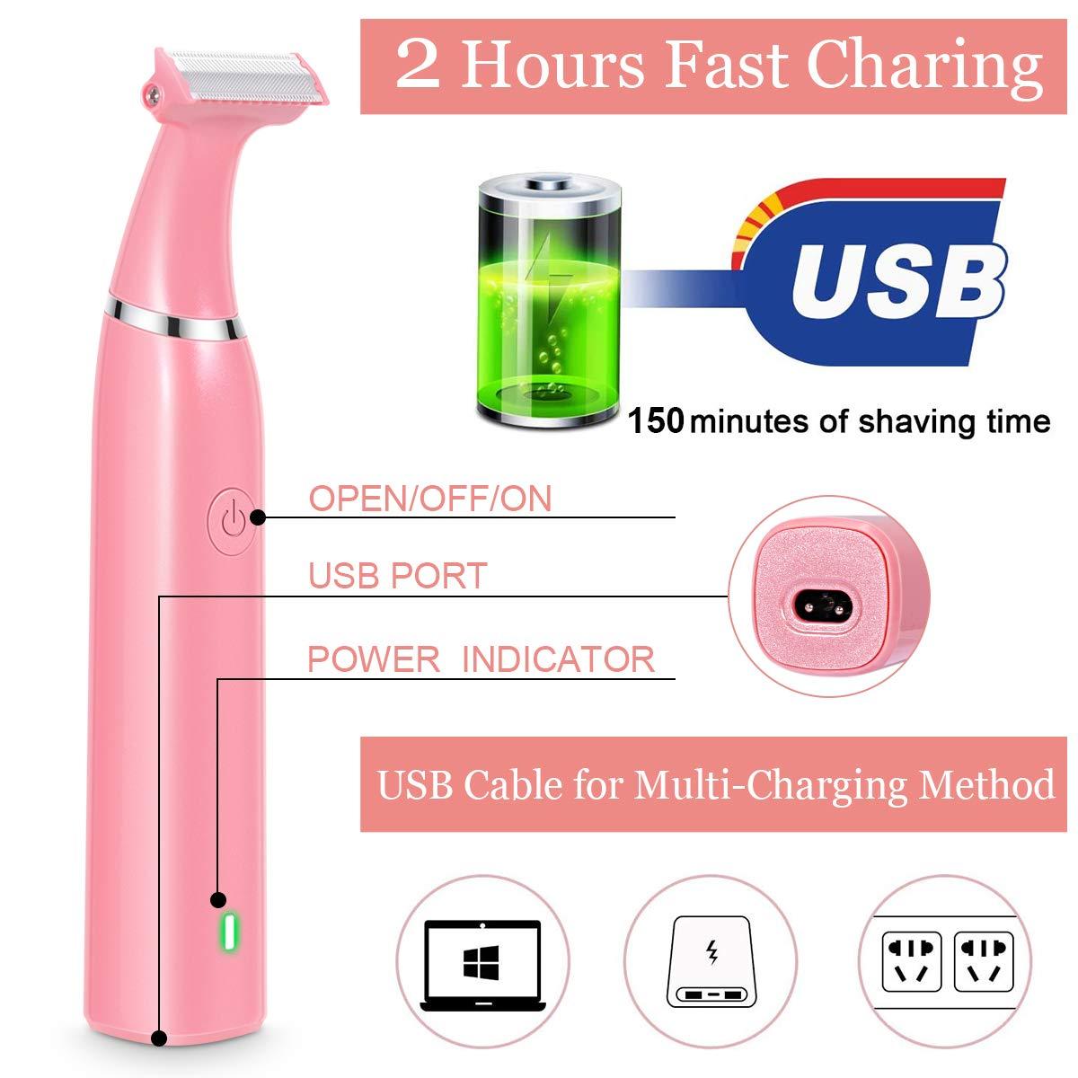 Electric Razors For Women Renfox Bikini Trimmer Electric Shaver For