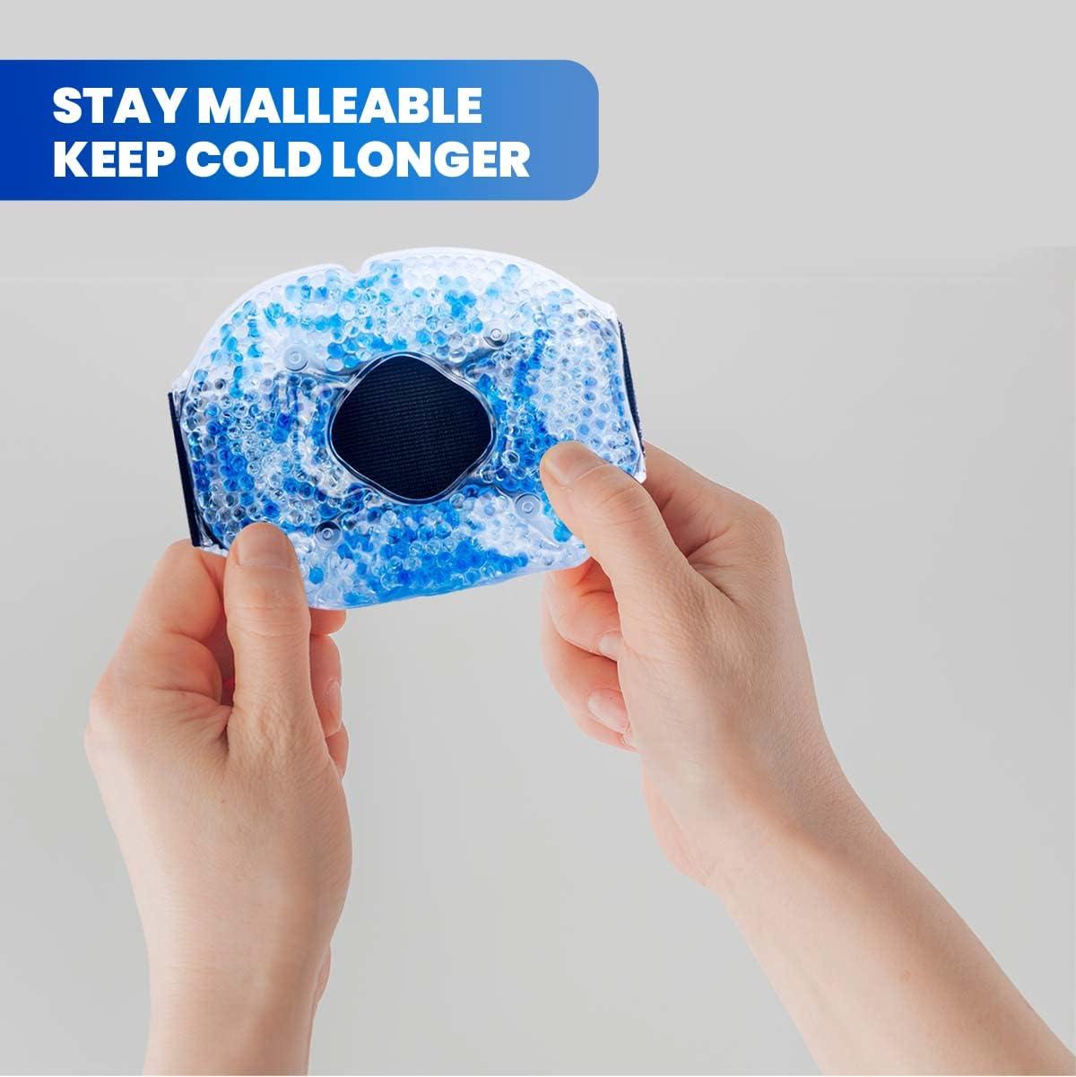 Therapy Wrap Reusable Hot Cold Gel Beads Ice Pack With Adjustable Strap For Knee Pain Relief