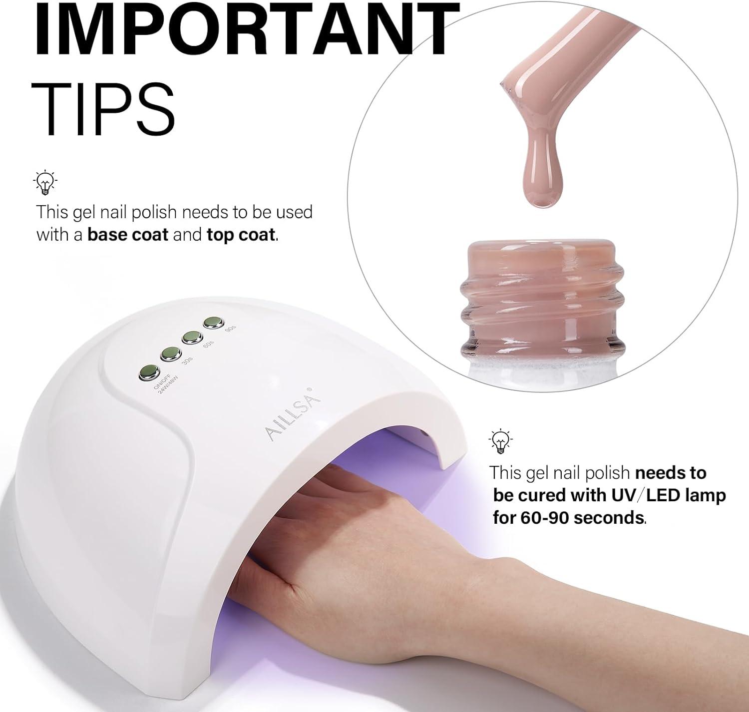 AILLSA Nude Gel Nail Polish ML Pink Nude Light Varnish For Salon Home Use Buy Now With