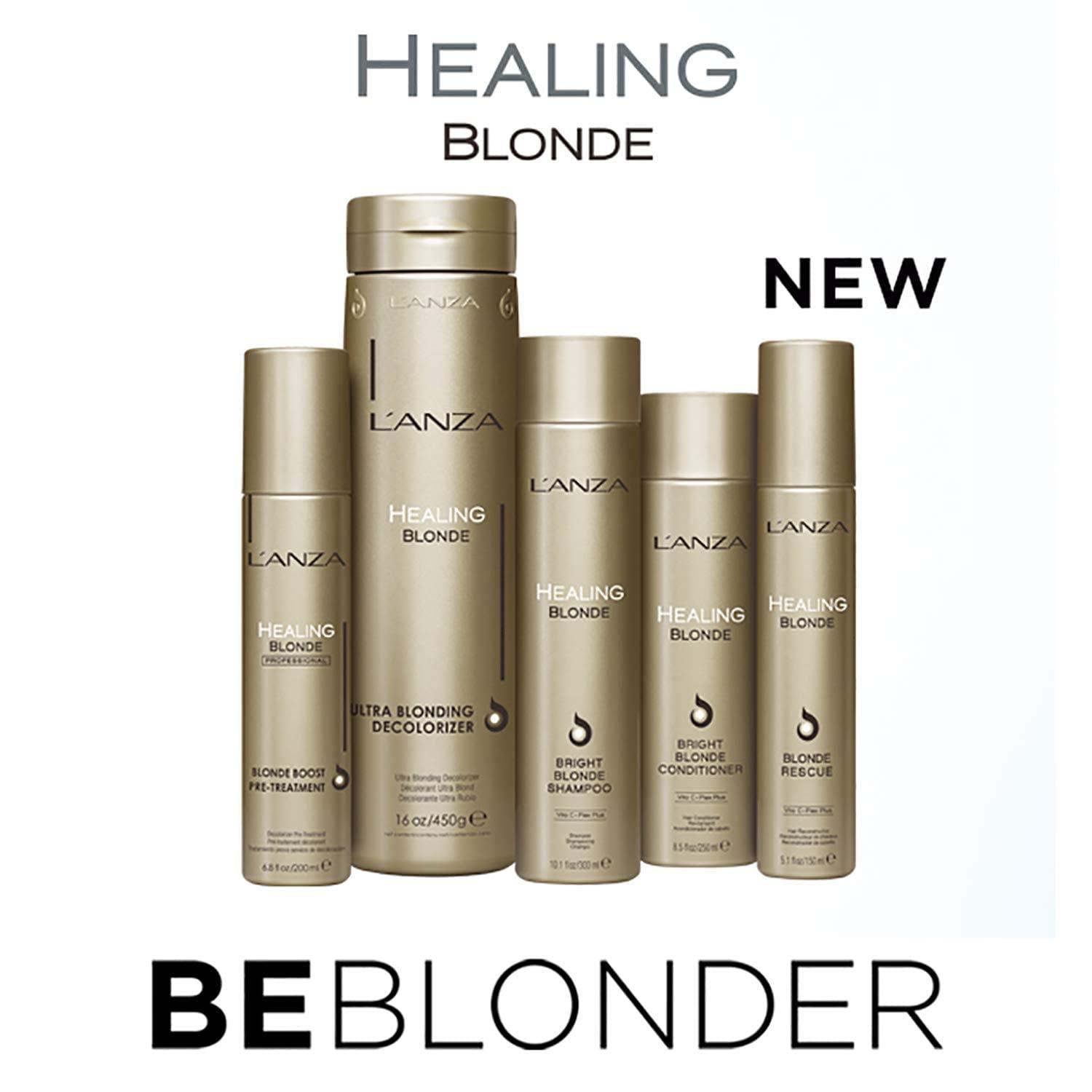 L ANZA Healing Blonde Rescue Leave In Bleach Damage Reconstructor 5 1 Fl Oz Strengthens