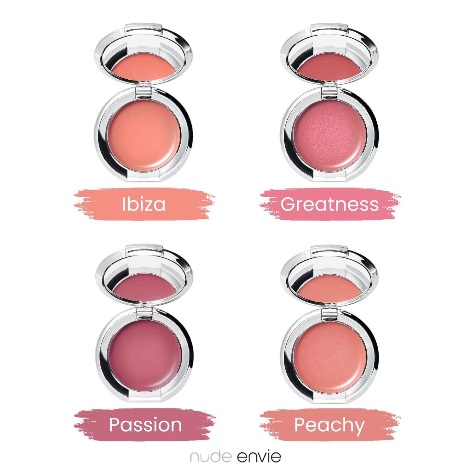 Nude Envie Cream Blush Pink With Hyaluronic Acid Certified Vegan Cruelty Free Formula For