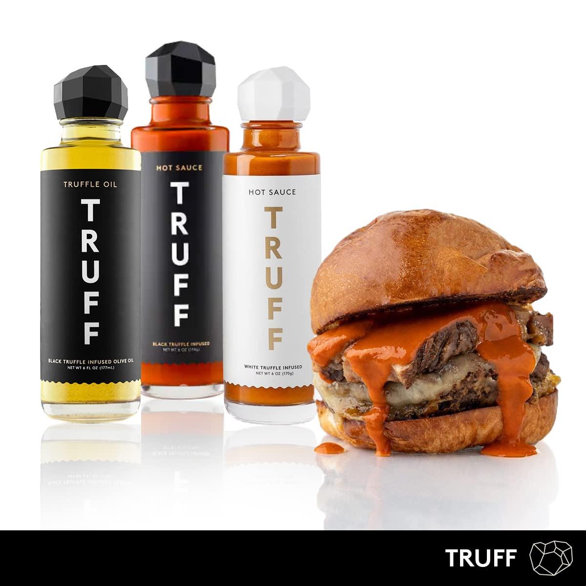 Truff Best Seller Pack Original White Truffle Hot Sauce Black Truffle Oil Bottle Bundle