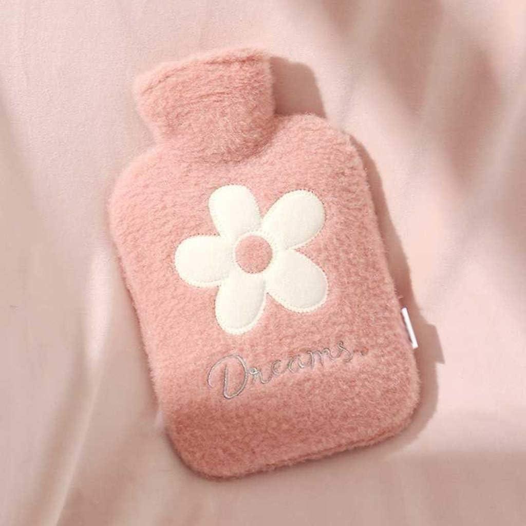 Shop Dlandz 1L Hot Water Bottle With Soft Cover Classic Rubber Hand Warmer Pom Decor Heating
