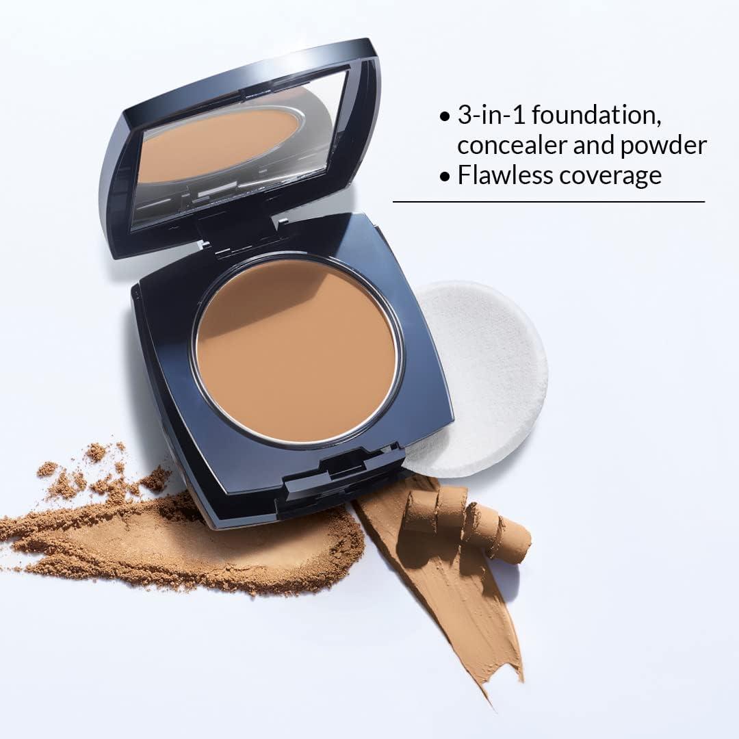 Avon True Flawless In Concealer Foundation Powder Compact Nude G True Blue Iq