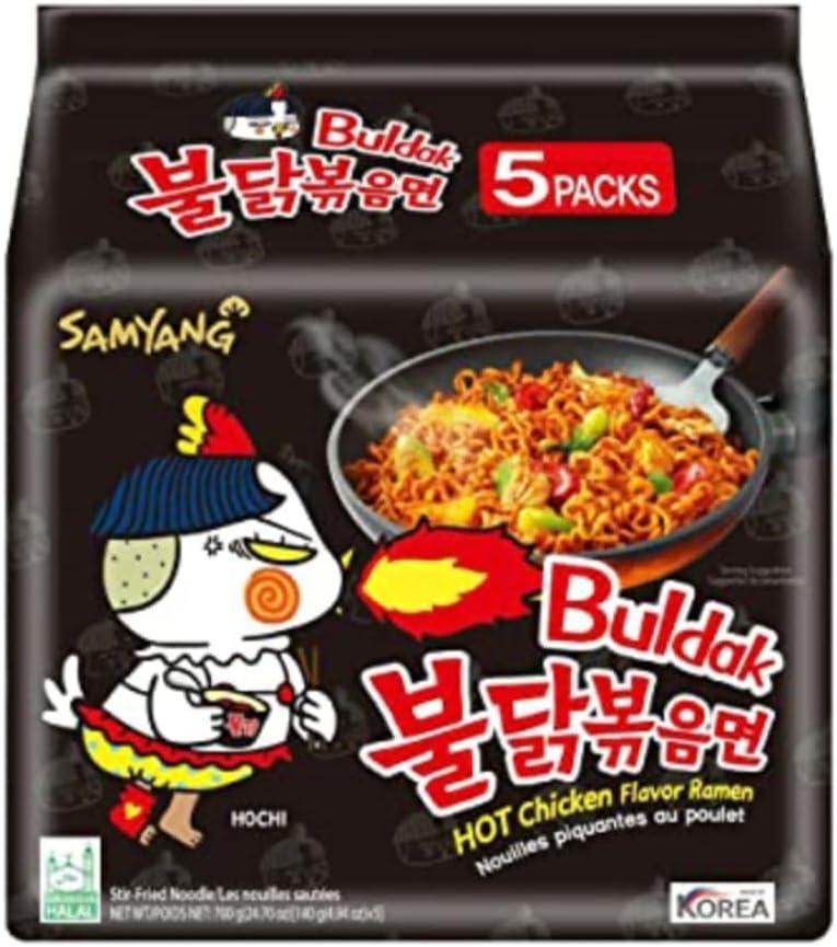 Samyang Hot Chicken Ramen Dried Buldak Noodles Halal G Pack Of Buy Now With Express