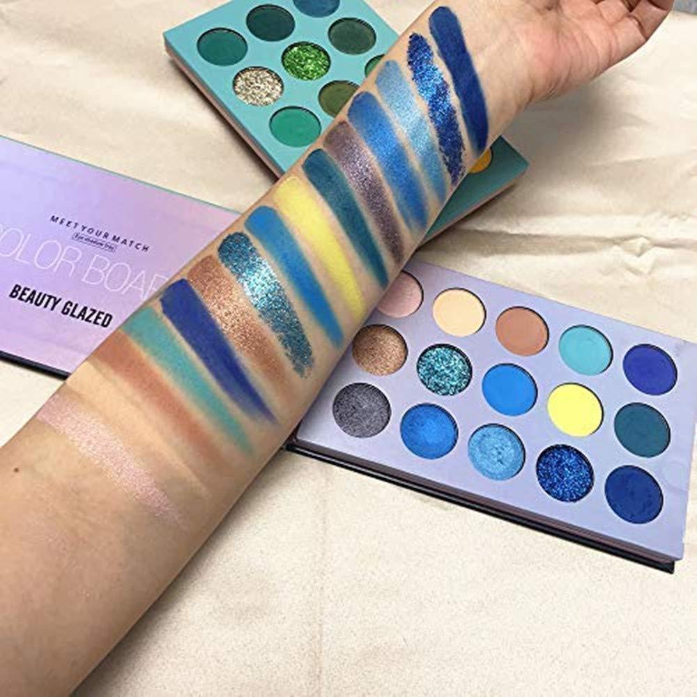 Beauty Searcher Color Eyeshadow Palette High Pigmented Glitter Matte Shades Nude Makeup