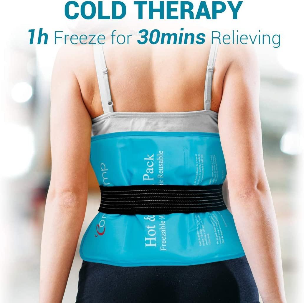 Comfytemp Reusable Gel Ice Pack 10 5x14 5 Inch With Strap For Pain Relief Hot And Cold