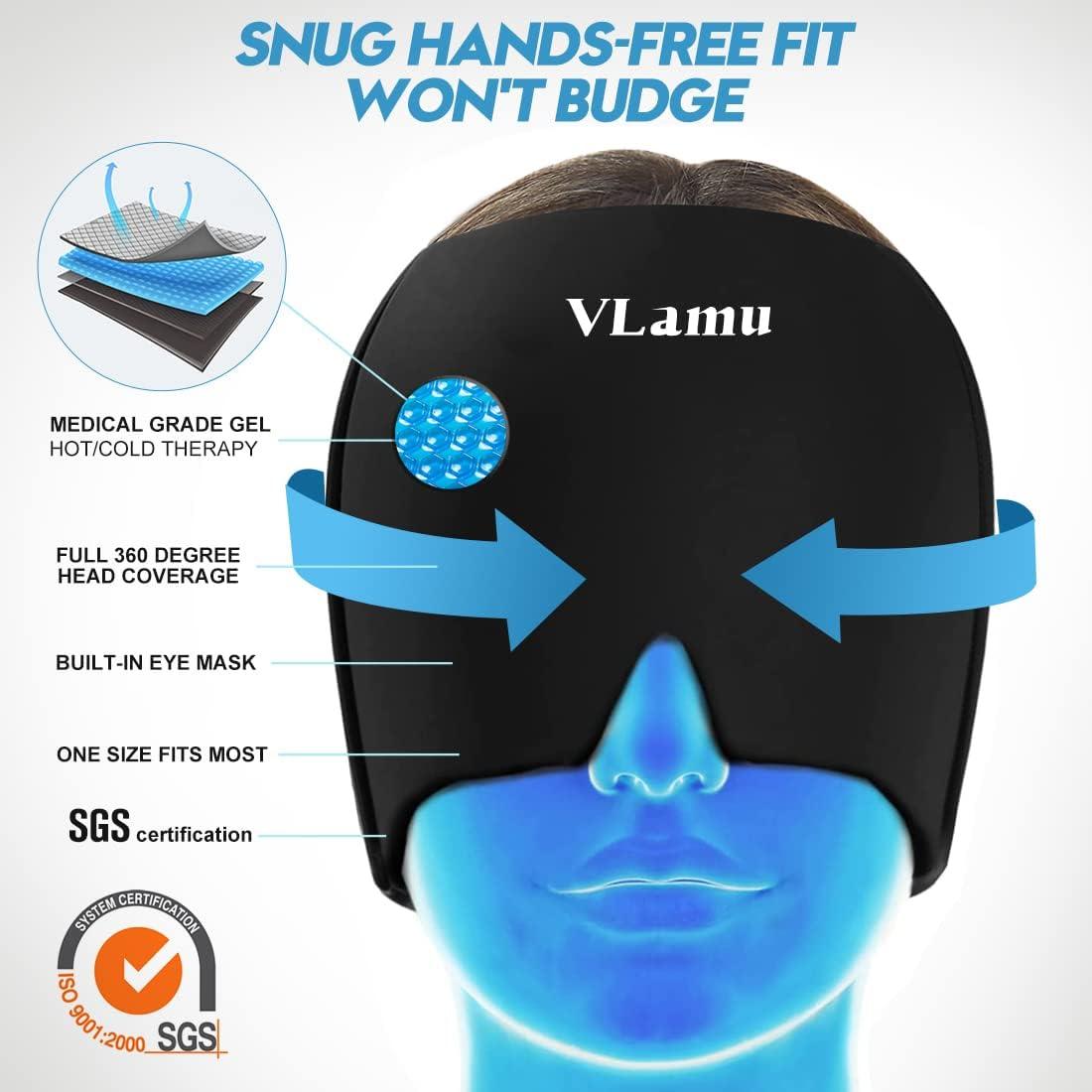 Migraine Relief Headache Hat Cold And Hot Gel Wrap For Men And Women