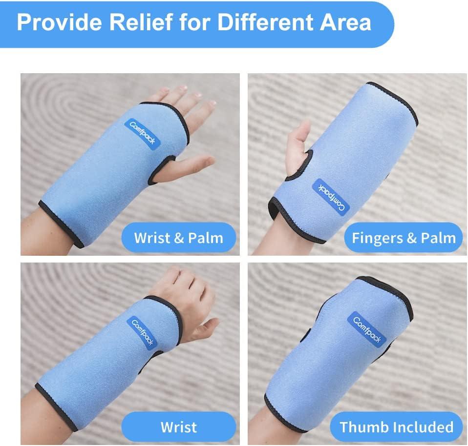 Comfpack Wrist Ice Pack Reusable Hot Cold Therapy For Carpal Tunnel Hand Surgery Rheumatoid