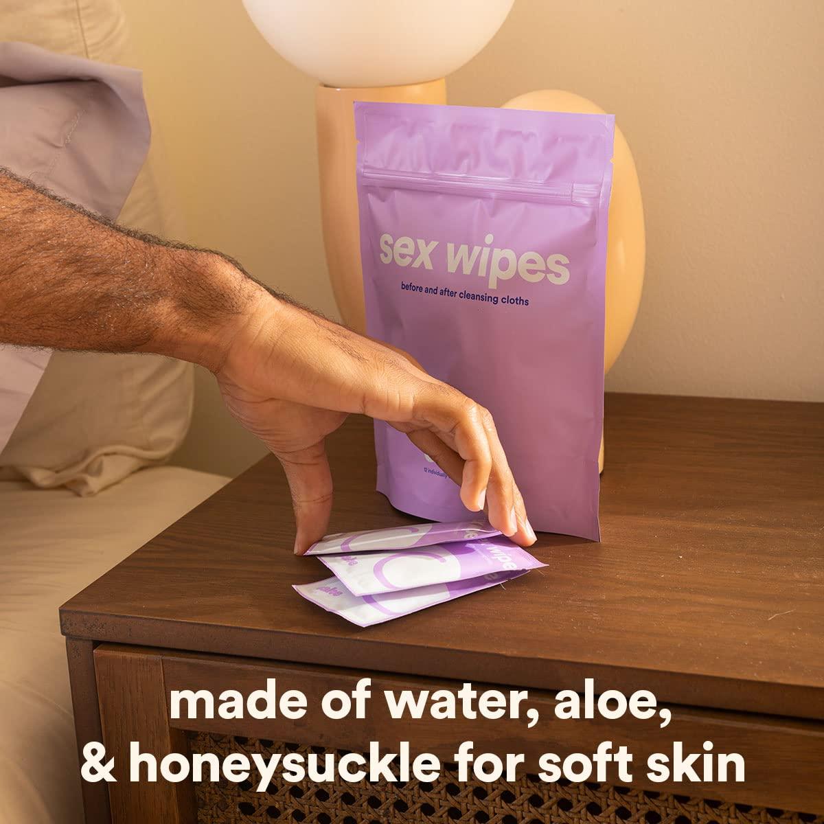 Hello Cake Sex Wipes Honeysuckle Flushable Hygiene Wipes For Adults PH Balanced