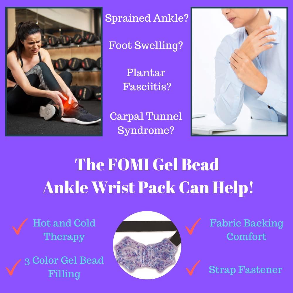 Fomi Ankle Hot Cold Gel Bead Ice Packs Pack For Pain Relief Ideal