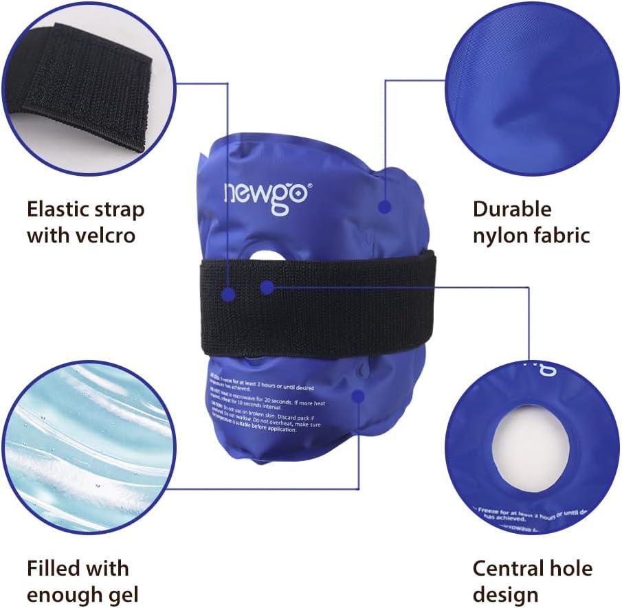 Newgo Reusable Gel Knee Ice Pack Wrap For Pain Relief Hot Cold Therapy For Knee Injuries