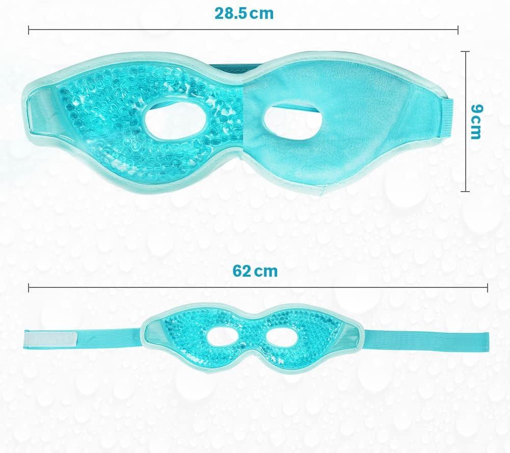 ACWOO Cooling Gel Beads Eye Mask For Puffy Eyes Hot Cold Therapy For Migraine Relief Dark