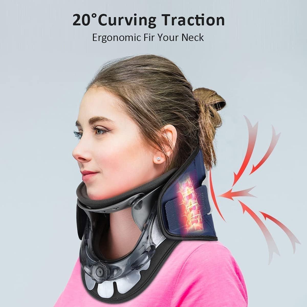 Jlasdr Neck Protection Cervical Naked Traction Device Adjustable Neck Support For Neck