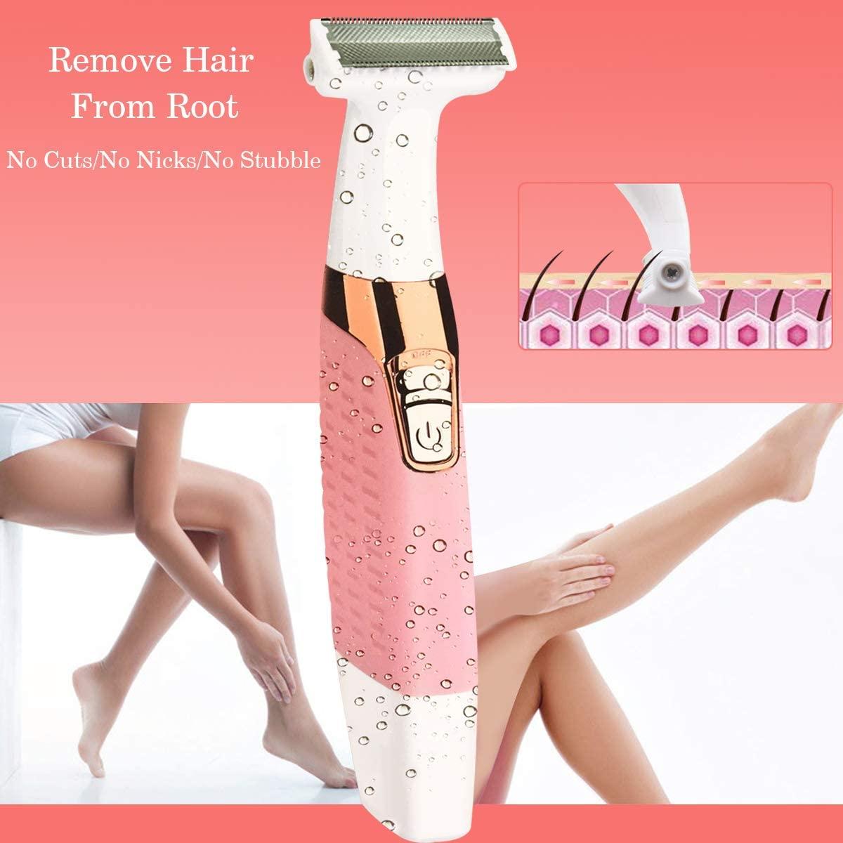Women S Electric Shaver Bikini Trimmer Hair Remover Painless Rechargeable Wet Dry Razor For