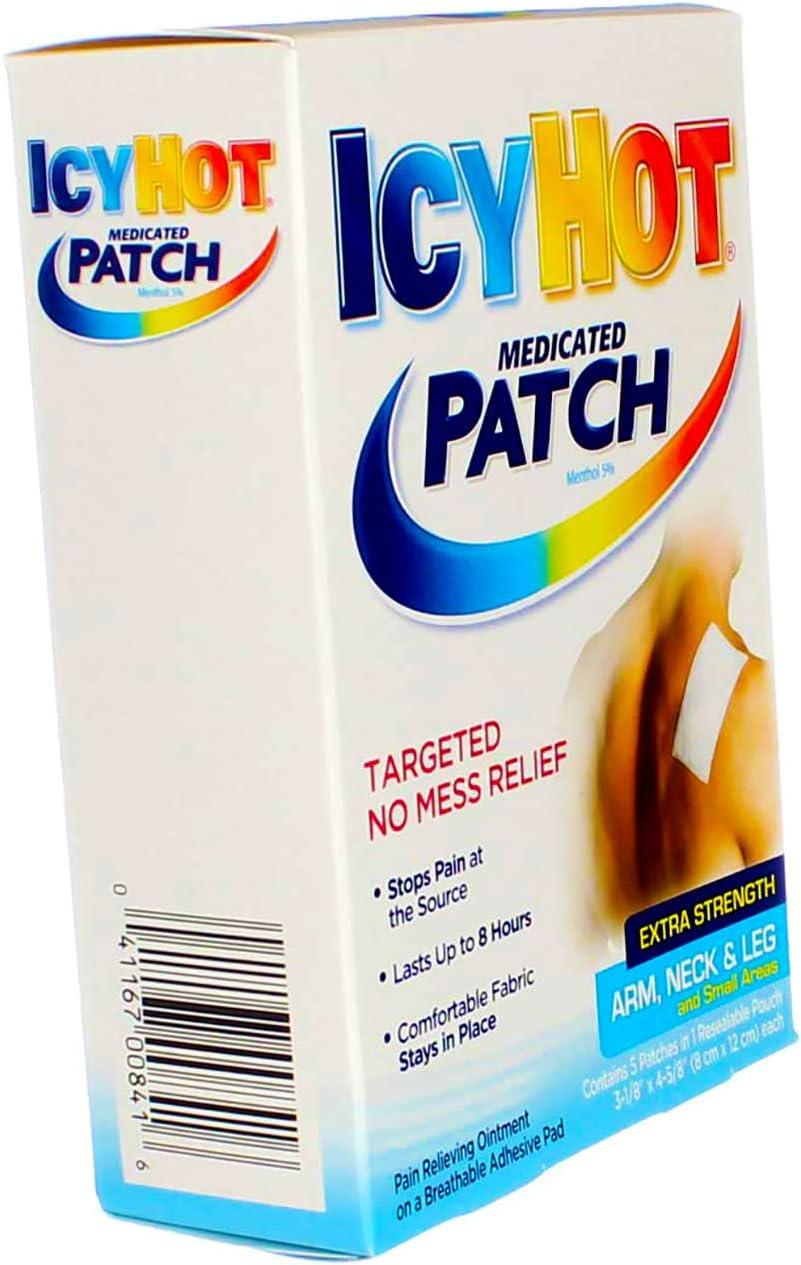 Pack Of Icy Hot Medicated Patches Extra Strength For Small Arm Neck Leg Count Each