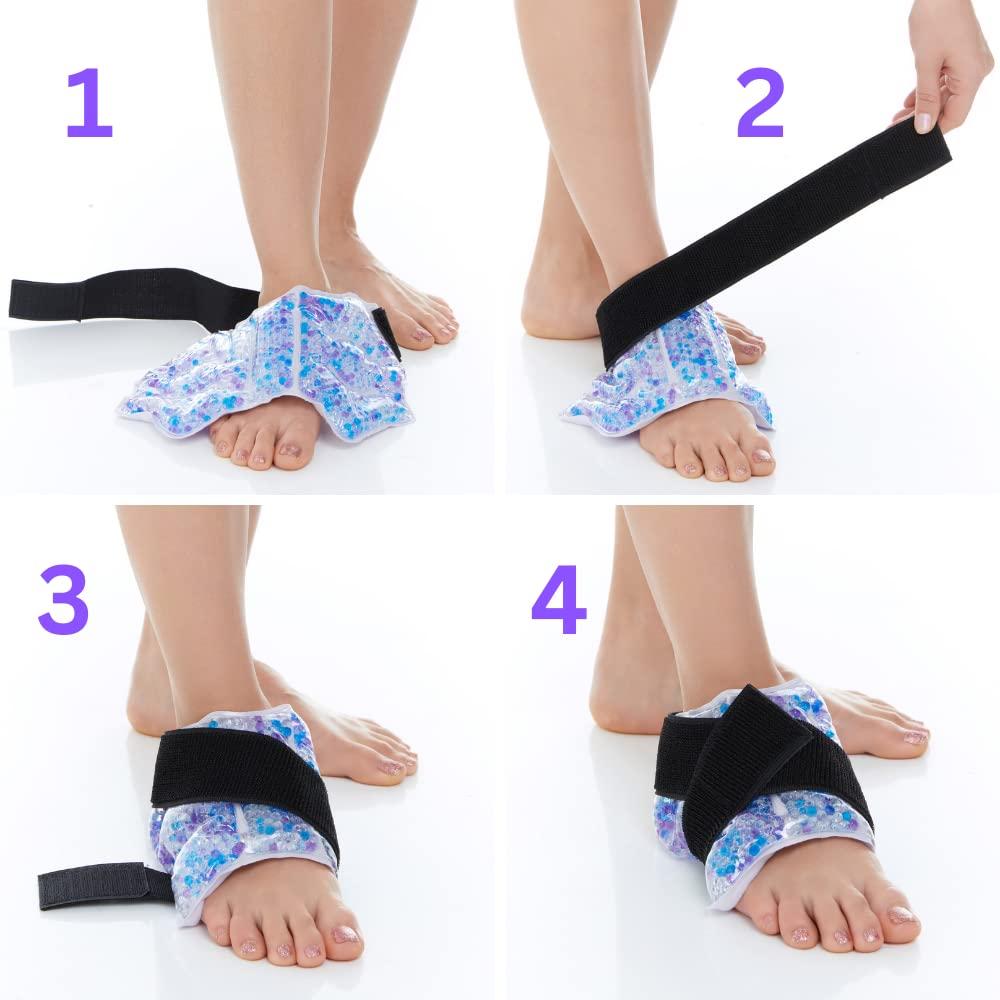Fomi Ankle Hot Cold Gel Bead Ice Packs Pack For Pain Relief Ideal For Swelling Plantar