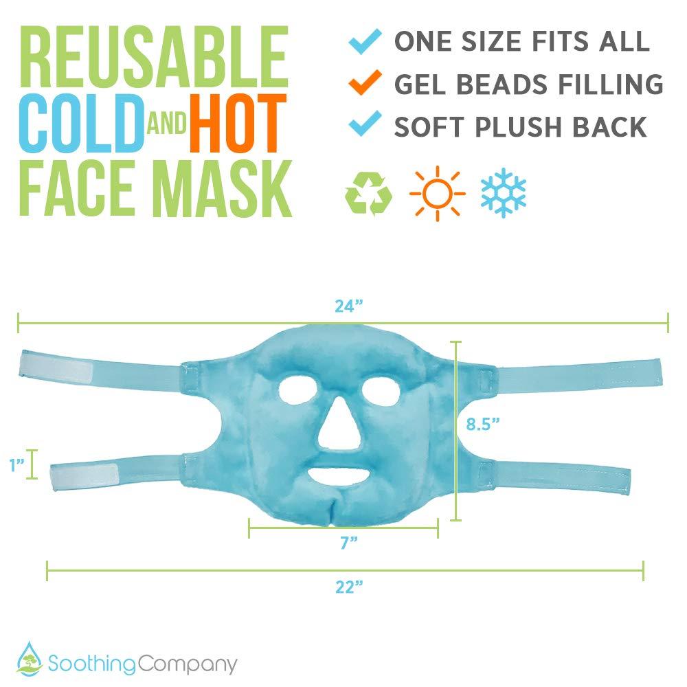 Soothing Company Hot And Cold Gel Face Mask For Migraine Pain Relief And Stress Reduction Buy