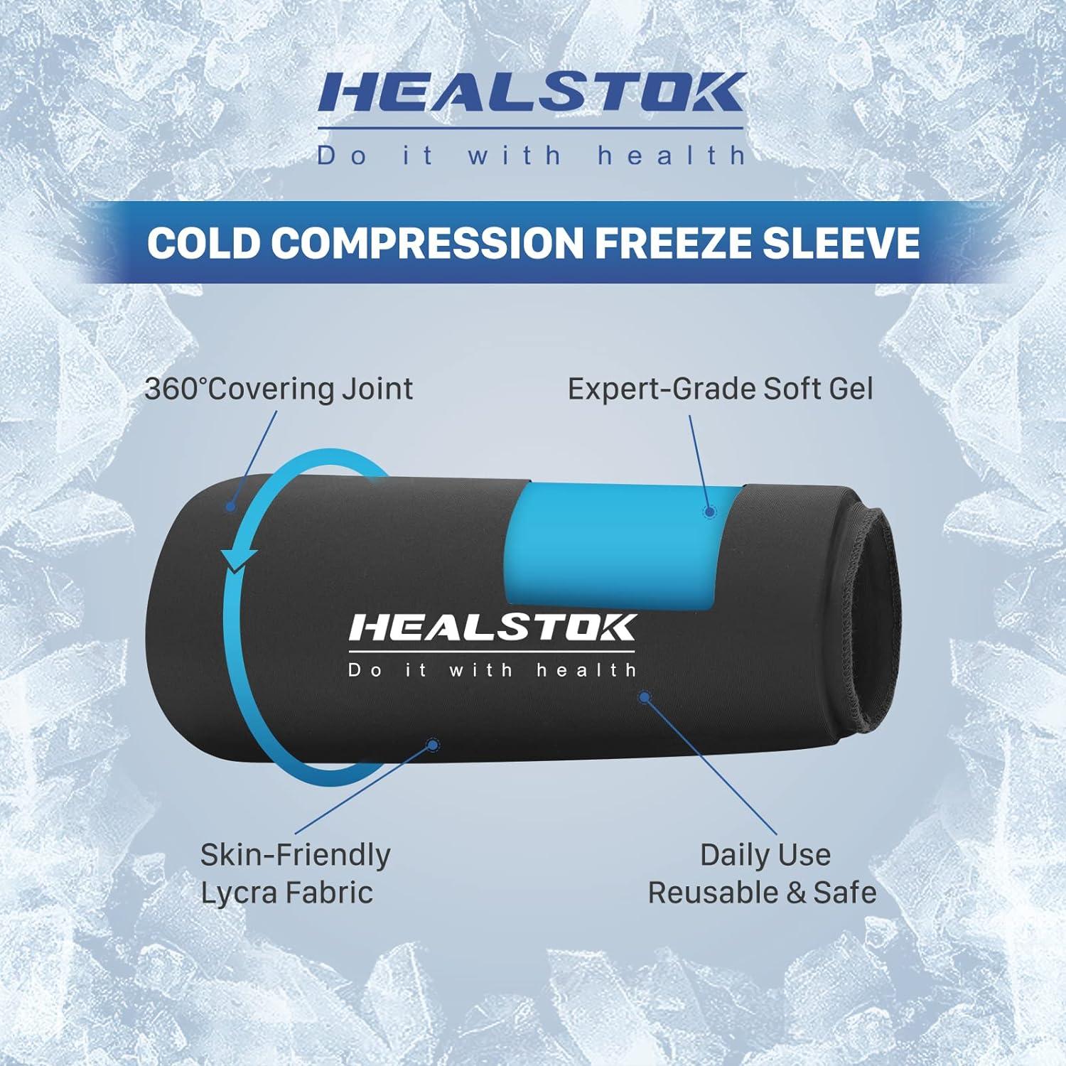 Freeze Sleeve Ice Pack For Elbow Knee Reusable Flexible Gel Wrap For Hot Cold Therapy