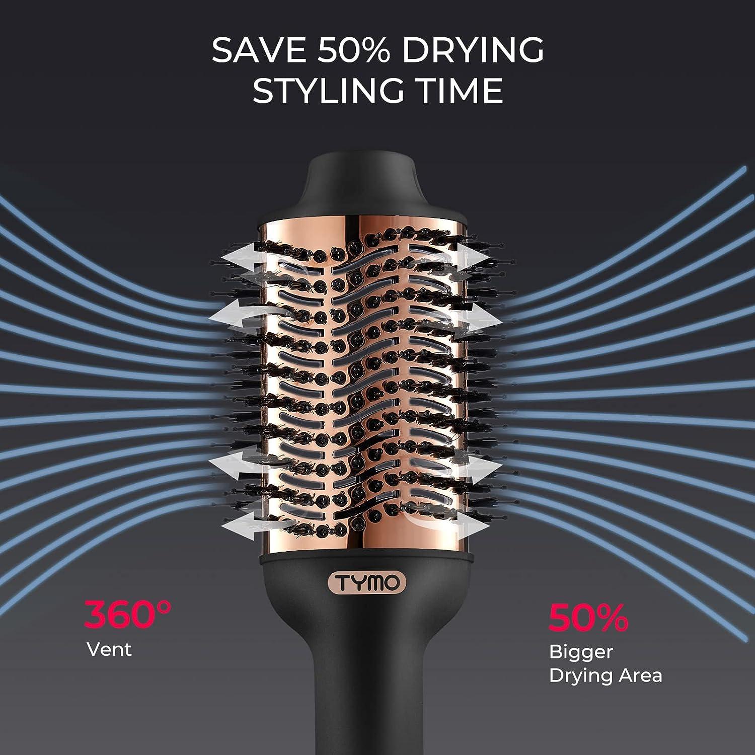 Tymo Ionic Blow Dryer Brush Volumizer Professional One Step Hot Air Styler With Titanium