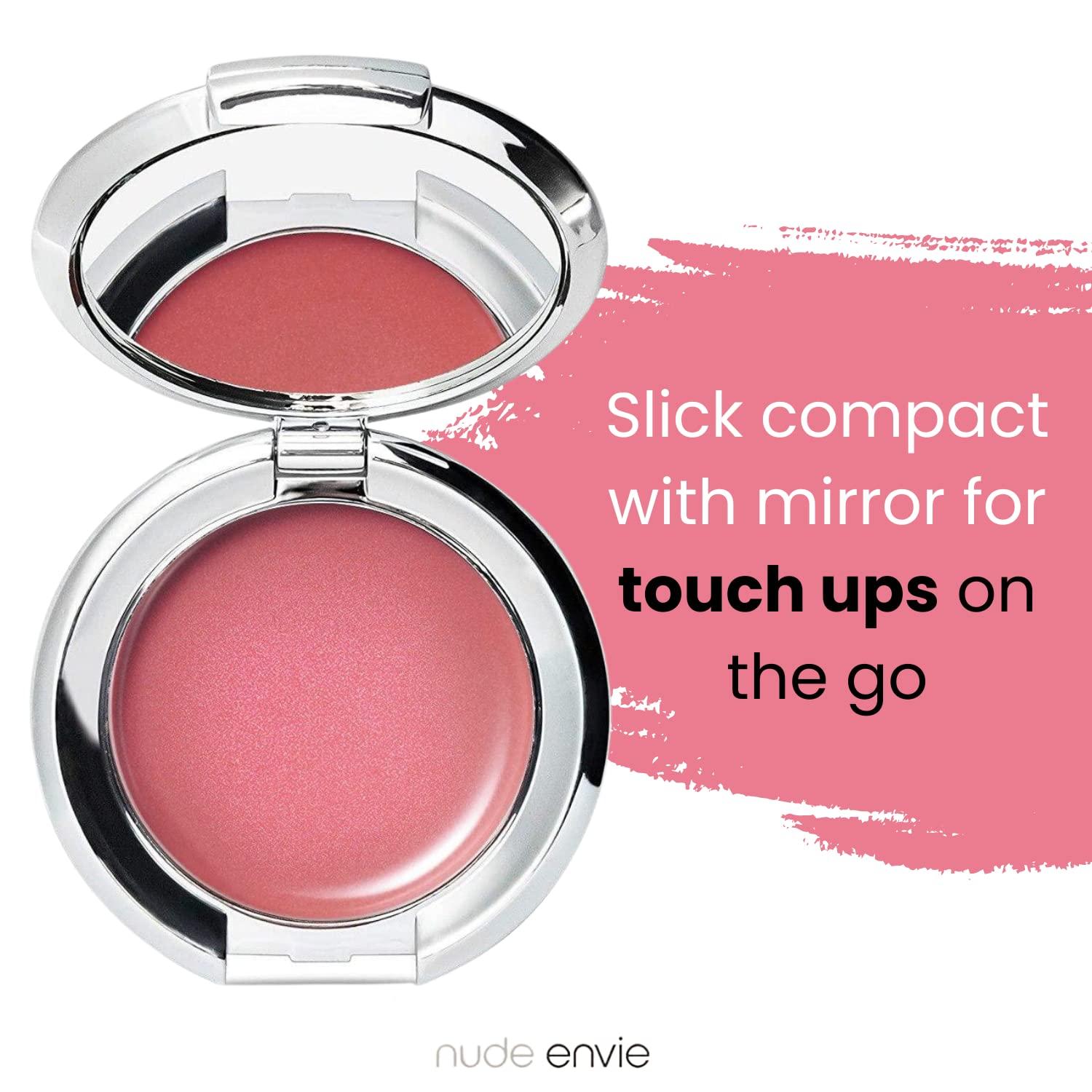 Nude Envie Cream Blush Pink With Hyaluronic Acid Certified Vegan Cruelty Free Formula For