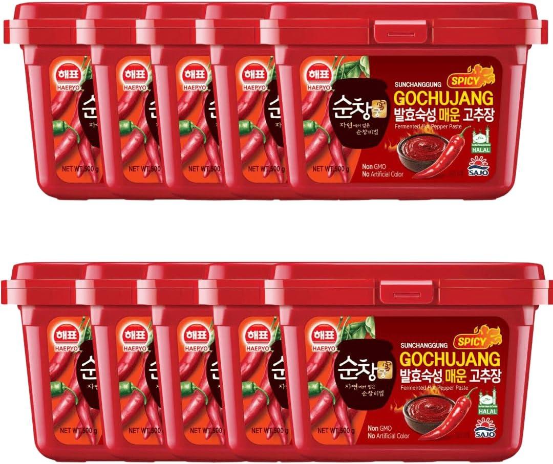 Sajo Haepyo SunchangGung Korean Spicy Hot Pepper Chilli Paste Gochujang 500g HALAL Pack Of 1