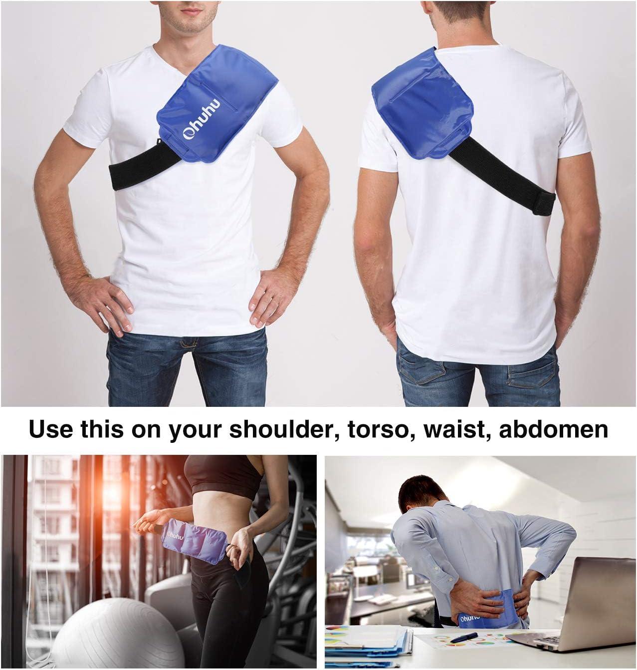 Ohuhu Reusable Gel Ice Pack For Injuries Cold Hot Therapy With Strap Pain Relief For