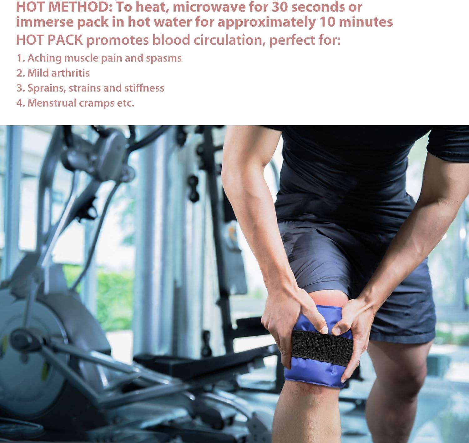 Ohuhu Reusable Gel Ice Pack For Injuries Cold Hot Therapy With Strap Pain Relief For