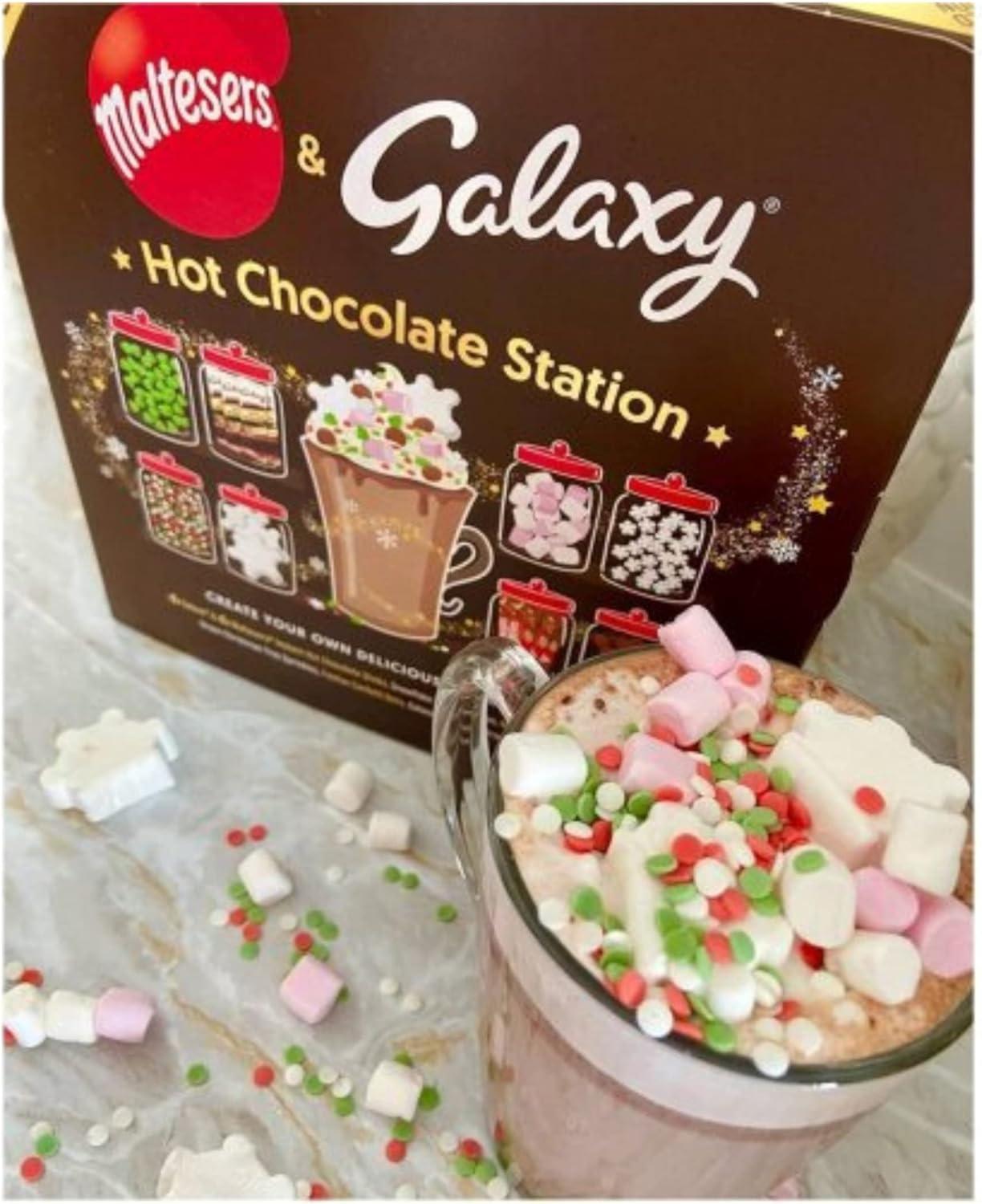 Maltesers Galaxy Hot Chocolate Station Gift Set Bulk Sachets With 6 Toppings Perfect