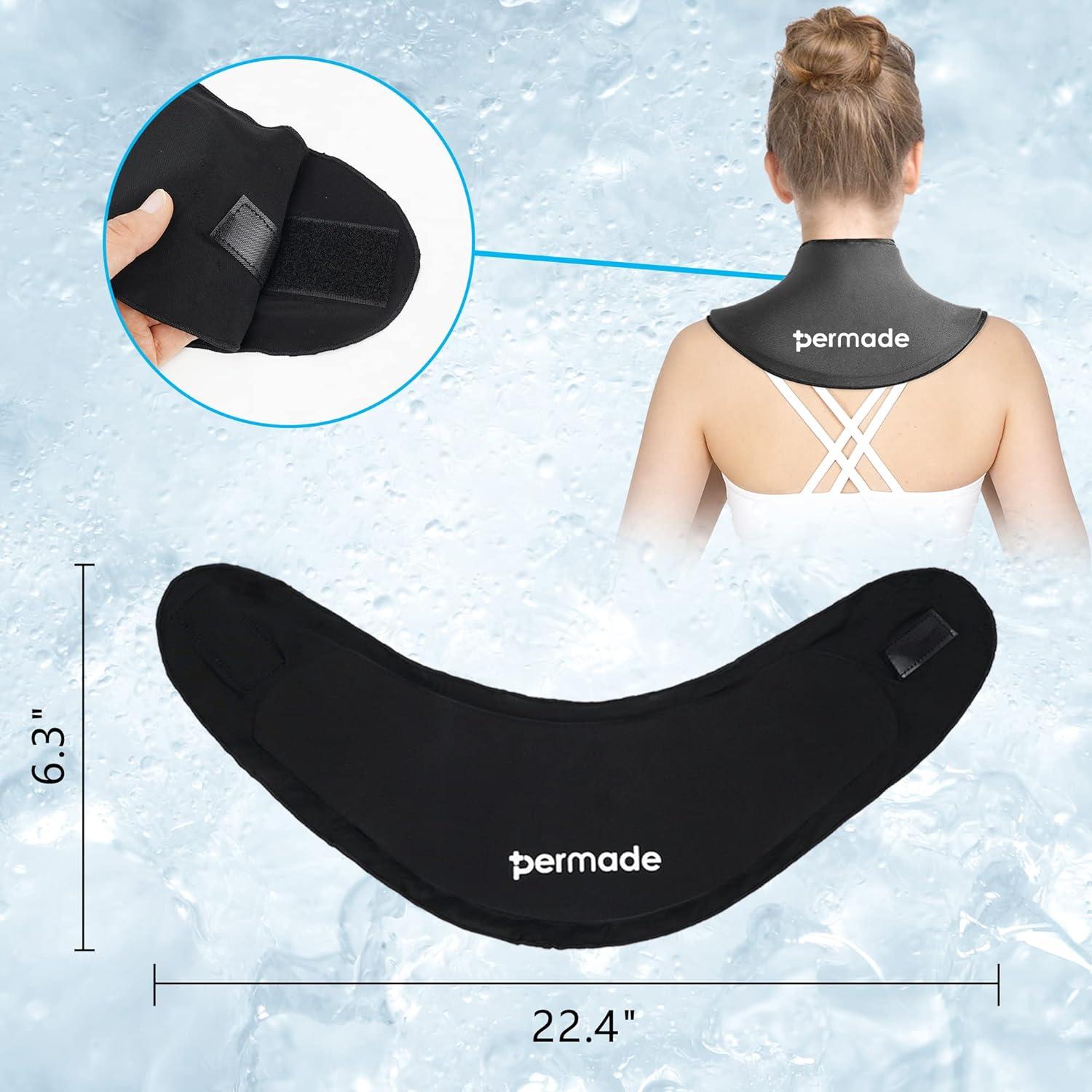 Reusable Neck Shoulder Ice Pack Hot Cold Therapy Wrap For Injuries Swelling Bruises