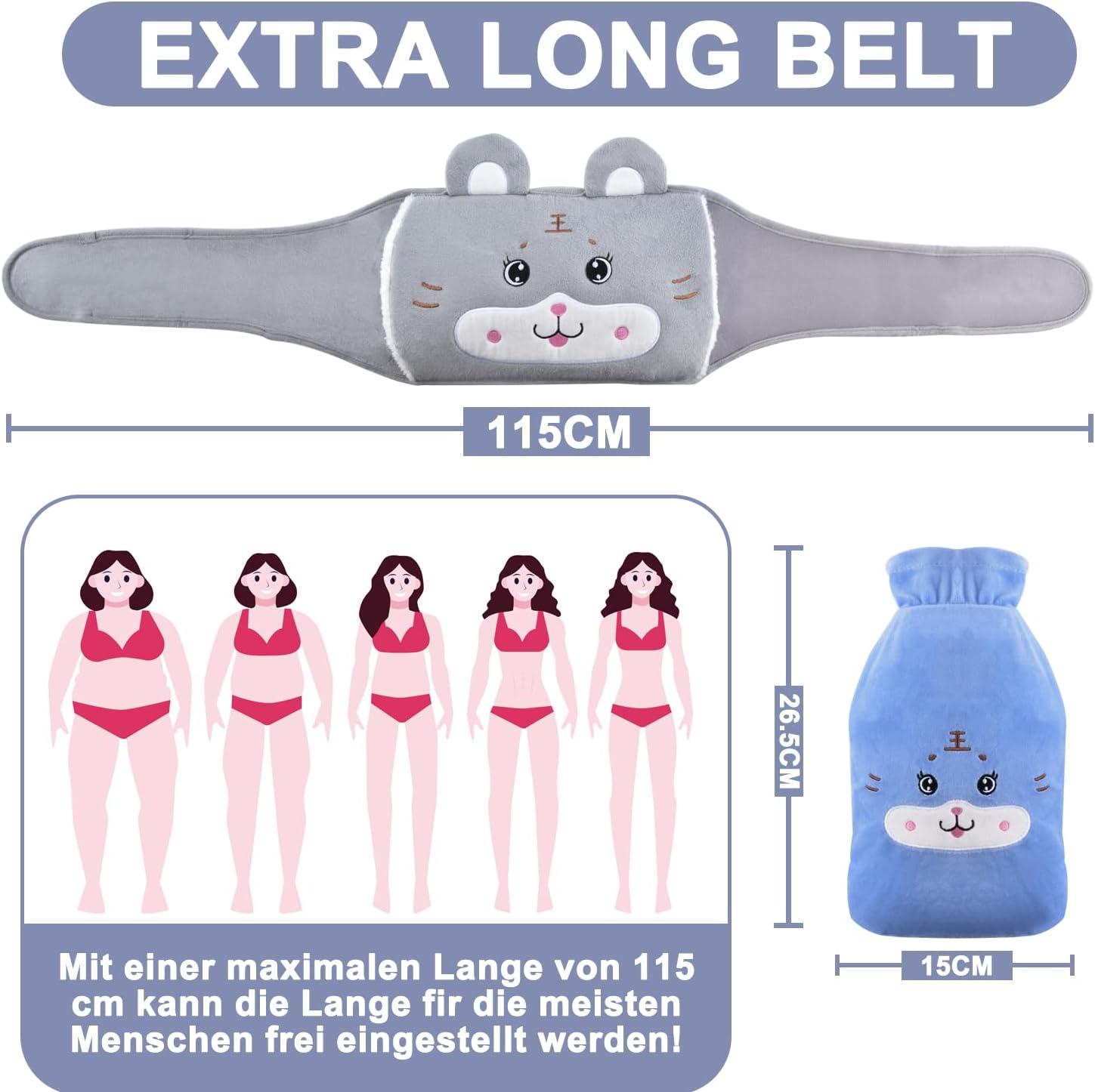 Rubber Hot Water Bottle With Soft Waist Cover Pain Relief For Neck Back Shoulders Legs