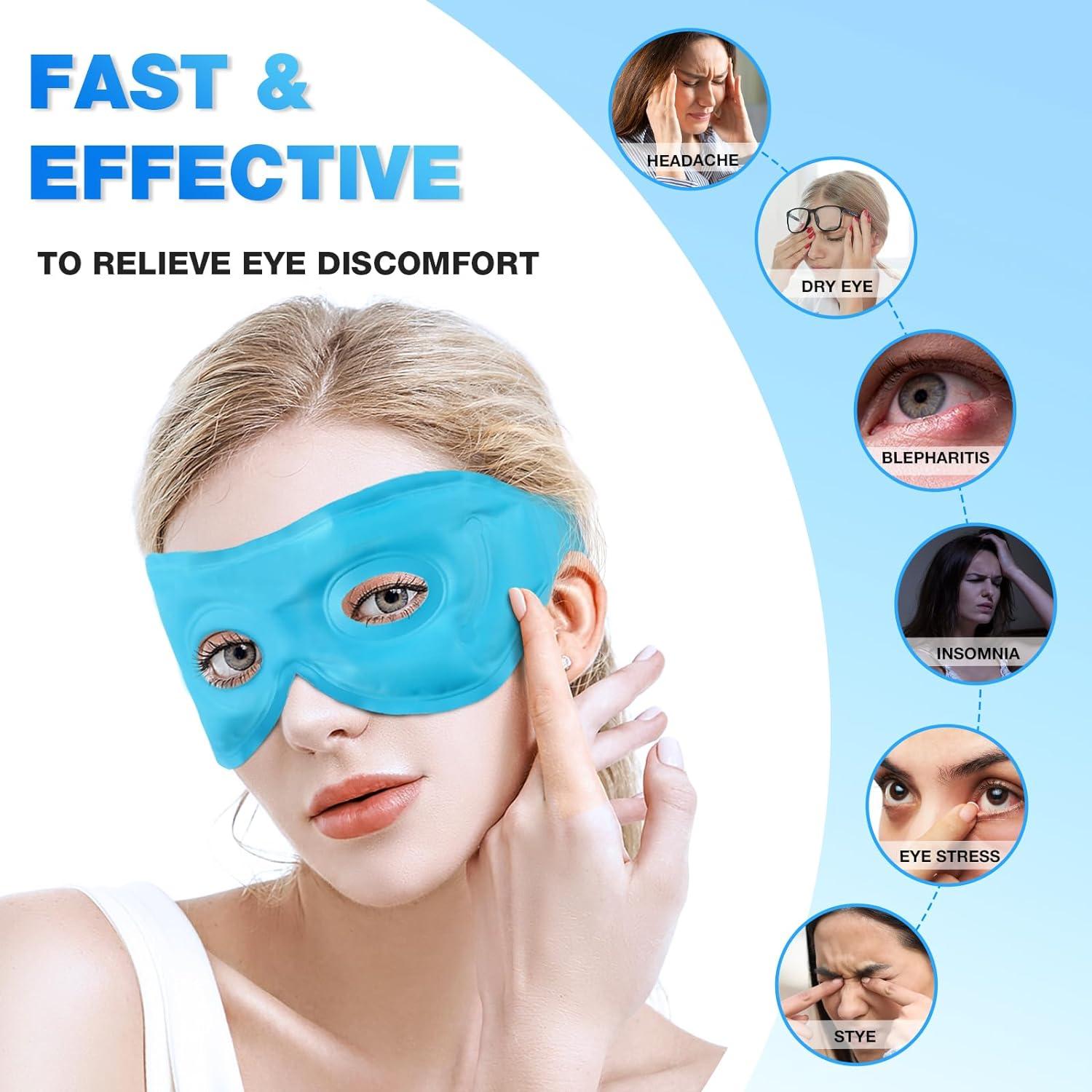 Dukuseek Reusable Gel Cooling Eye Mask For Puffy Eyes Hot Cold