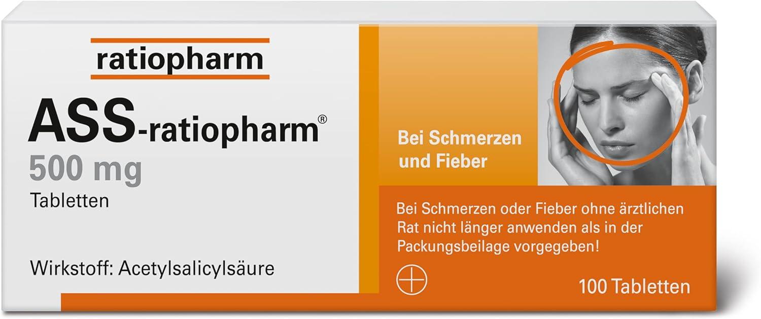 ASS Ratiopharm Mg Tablets Effective Pain Relief Tablets Pack Buy Internationally