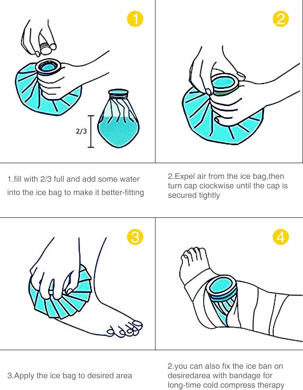 Elitehood Reusable Ice Bag Pack Cold Hot Therapy For Injuries Pain Relief Headaches