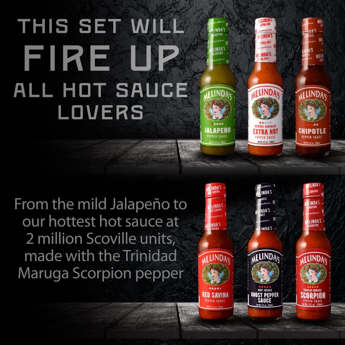 Melinda S Pepper Sauce Challenge Collection Extra Spicy Gourmet Hot Sauce Gift Set Jalape O