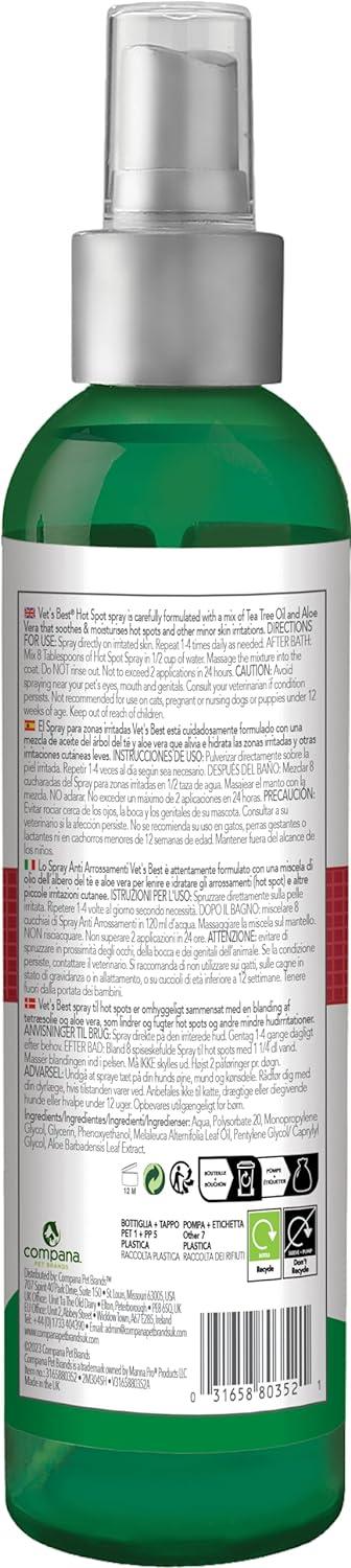 Vet S Best Hot Spot Relief Spray Ml Soothes Dry Skin Itching Hot Spots No Sting